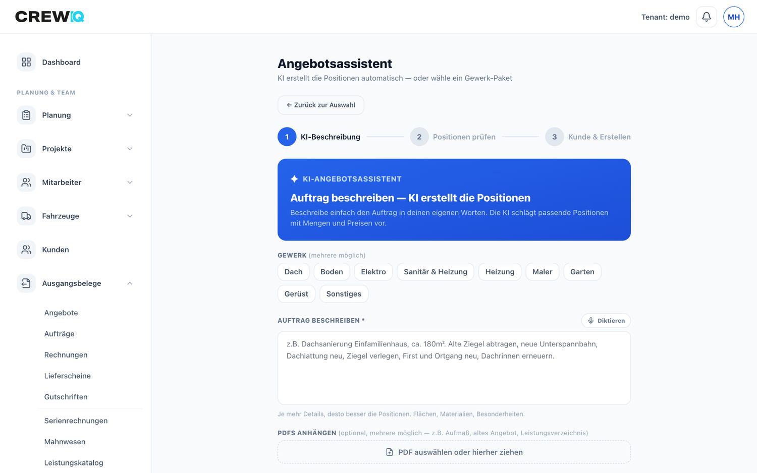 KI-Angebotsassistent